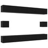 vidaXL TV Cabinet Set Wall-mounted 8 pcs Black Oak Engineered Wood