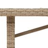 vidaXL Garden Table with Acacia Wood Top Beige 190x80x74 cm Poly Rattan