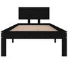vidaXL Bed Frame without Mattress Black 75x190cm Small Single