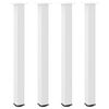 vidaXL Bar Table Legs 4 pcs White 100-102 cm Steel