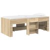 vidaXL Kids'High Bed Frame Sonoma Oak 90 x 190 cm Engineered Wood