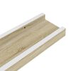 vidaXL Wall Shelves 4 pcs White and Sonoma Oak 60x9x3 cm
