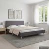 vidaXL Bed Frame without Mattress Grey Fabric 135x190 cm Double