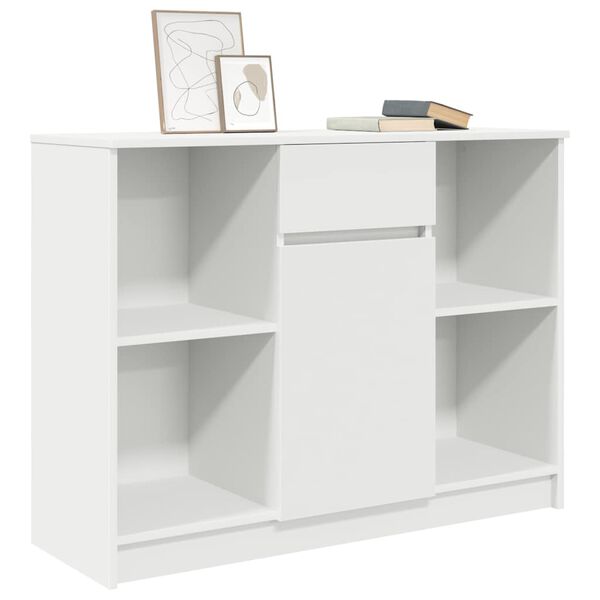 vidaXL Sideboard with Drawer White 101x35x76 cm Engineered Wood