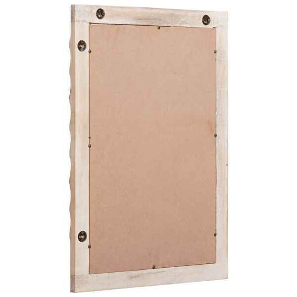 vidaXL Bathroom Mirror with Mirror White Wash Finish 50 x 70 x 2.5 cm