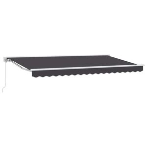 vidaXL Awning Frame Anthracite 350 x 200 cm Polyester with PU coating