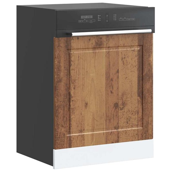 vidaXL Dishwasher Panel Porto Old Wood 60x1.5x57 cm Engineered Wood
