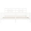 vidaXL Bed Frame without Mattress White 200x200 cm Solid Wood