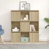 vidaXL Bookcase Sonoma Oak 89x24x101.5 cm Engineered Wood