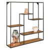 House Nordic Wall Shelf Avery 85x18x85 cm Oak and Black