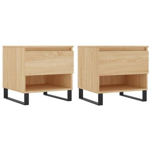 vidaXL Coffee Tables 2 pcs Sonoma Oak 50x46x50 cm Engineered Wood