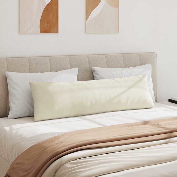 vidaXL Sofa Pillows 2 pcs Cream 145 x 40 cm Corduroy Fabric