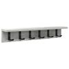 vidaXL Wall-Mounted Coat Rack Concrete Grey 60 x 10.5 x 10.5 cm
