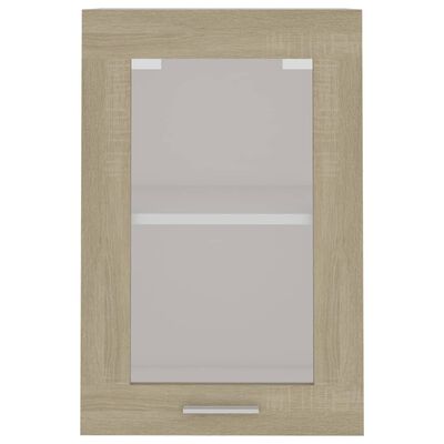 vidaXL Hanging Glass Cabinet Sonoma Oak 40x31x60 cm Engineered Wood