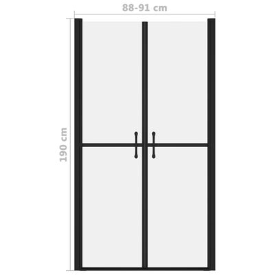 vidaXL Shower Door Frosted ESG (88-91)x190 cm