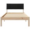 vidaXL Bed frame Brown and black 100 x 200 cm Solid pine wood