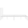 vidaXL Metal Bed Frame without Mattress with Headboard White 120x200cm
