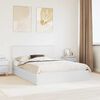 vidaXL Bed Frame with Drawer Manual White 150 x 200 cm Engineered Wood