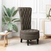 vidaXL Slipper Chair Dark Grey 56.5 x 70 x 110 cm Faux Suede Leather
