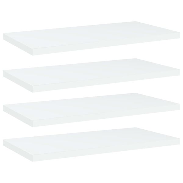 vidaXL Bookshelf Boards 4 pcs White 40x20x1.5 cm Engineered Wood