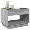 vidaXL Coffee Table with Infinity LED Grey Sonoma 70x50x50 cm