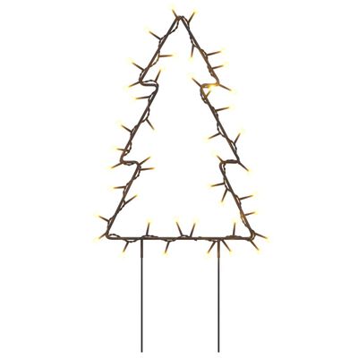 vidaXL Christmas Light Decorations with Spikes 3 pcs Tree 50 LEDs 30 cm