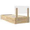 vidaXL Bed Frame with Headboard Sonoma Oak 75 x 190 cm Engineered Wood