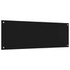 vidaXL Kitchen Backsplash Black 120 x 40 x 0.6 cm Tempered Glass