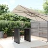 vidaXL Bar Table with Glass Top Black 105x80x110 cm Poly Rattan