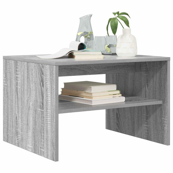 vidaXL Coffee Table Grey Sonoma 60 x 50 x 40 cm Engineered Wood