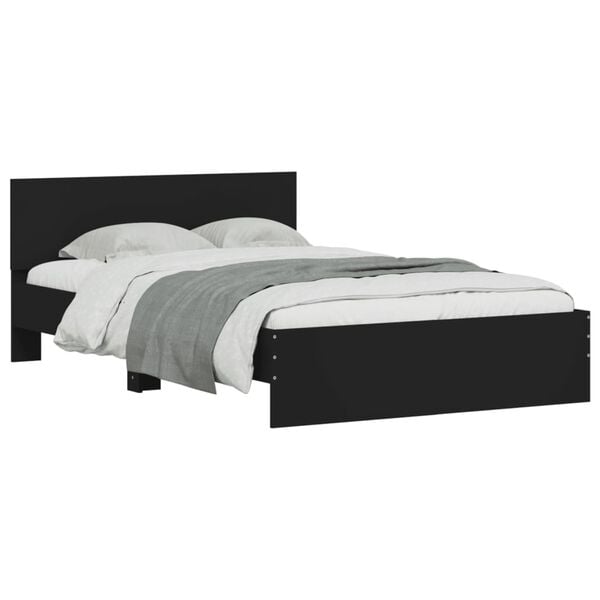 vidaXL Bed Frame without Mattress Black 120x200 cm