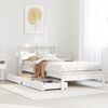 vidaXL Bookcase Bed without Mattress White 90x200 cm Solid Wood Pine
