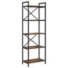 vidaXL Bookshelf Smoked Oak 56 x 34 x 171 cm Engineered Wood