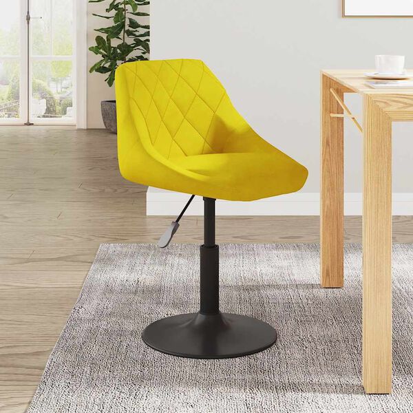 vidaXL Bar Stool Mustard Yellow Velvet