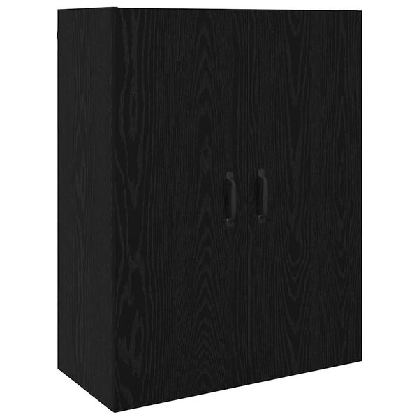 vidaXL Wall Cabinet Black Oak 69.5 x 34 x 90 cm Engineered Wood