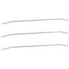 vidaXL suitable for Flat Tarpaulin Bracket 3 pcs Silver 130-210 cm