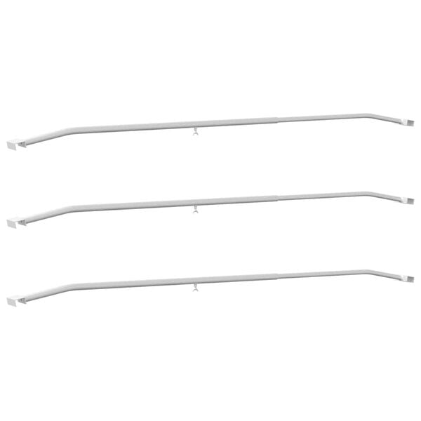 vidaXL suitable for Flat Tarpaulin Bracket 3 pcs Silver 130-210 cm