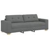 vidaXL Sofa 3 pcs Dark Grey Fabric