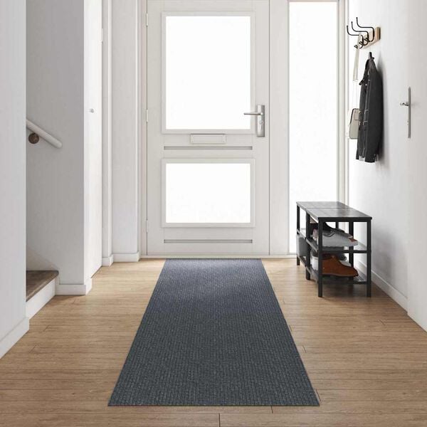 vidaXL Carpet Runner Grey 80 x 500 cm Fabric