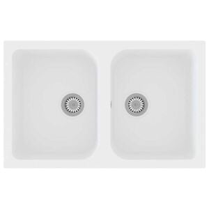 vidaXL Kitchen Sink White 76 x 48 x 30 cm Granite