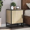 vidaXL Bedside Cabinet Sonoma Oak 40x31x50 cm Engineered Wood and Metal
