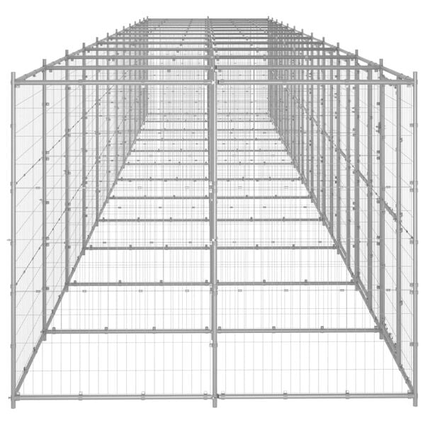 vidaXL Outdoor Dog Kennel Galvanised Steel 29.04 m&sup2;