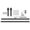 vidaXL Sliding Door Hardware Kit 213 cm Steel Black