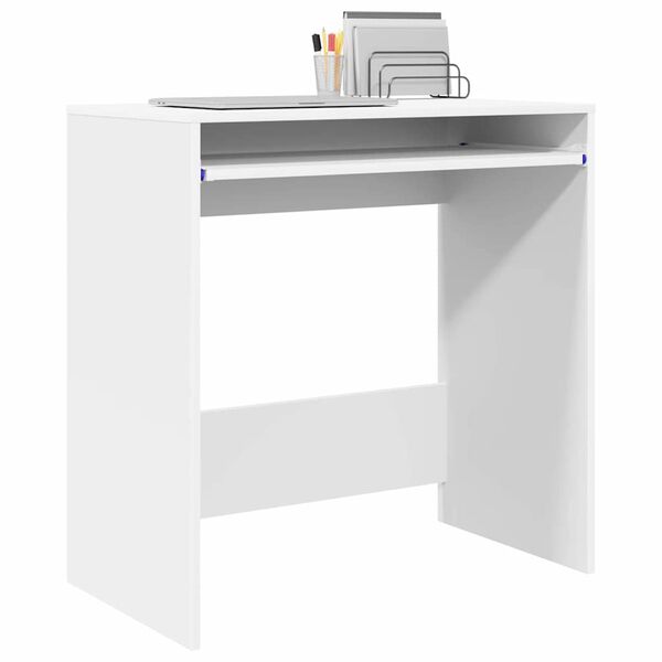 vidaXL Desk with Shelf White 77.5 x 43 x 79 cm Engineered Wood