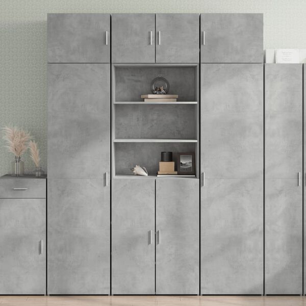 vidaXL Highboard Concrete Grey 70x42.5x185 cm Engineered Wood
