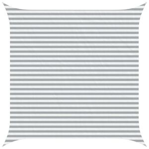 vidaXL Sun Shade Sail Light Grey and White 4 x 4 m