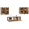 vidaXL TV Cabinet Set Wall-mounted 6 pcs Old Wood Engineered Wood