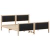 vidaXL Bed frame Brown and black 180 x 200 cm Solid pine wood