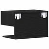 vidaXL Bedside Cabinet with Drawer 2 pcs Black oak 46 x 29.5 x 30 cm