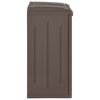 vidaXL Trash Bin with 2 Doors Brown 65x45x88 cm PP
